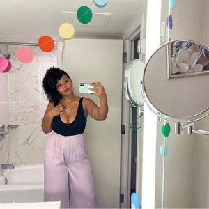 Zara Lavender Wide Leg Pants Size: Women Medium perfect for the summer  !